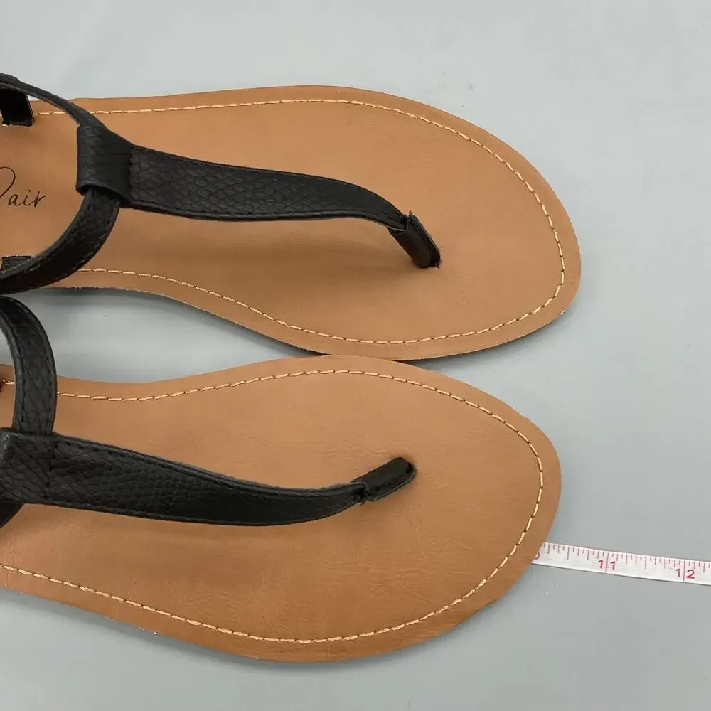 NEW Wild Pair Women’s Krisleyy Thong Sandals Black Size 9M